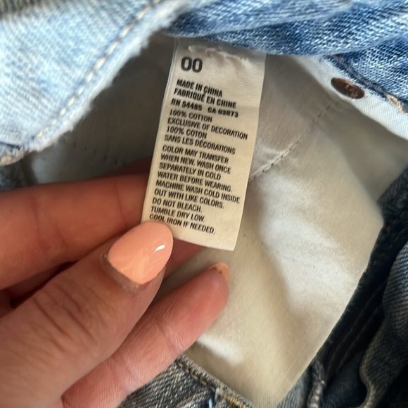 XS210 American eagle outfitters distressed mini jean shorts - Picture 3 of 4